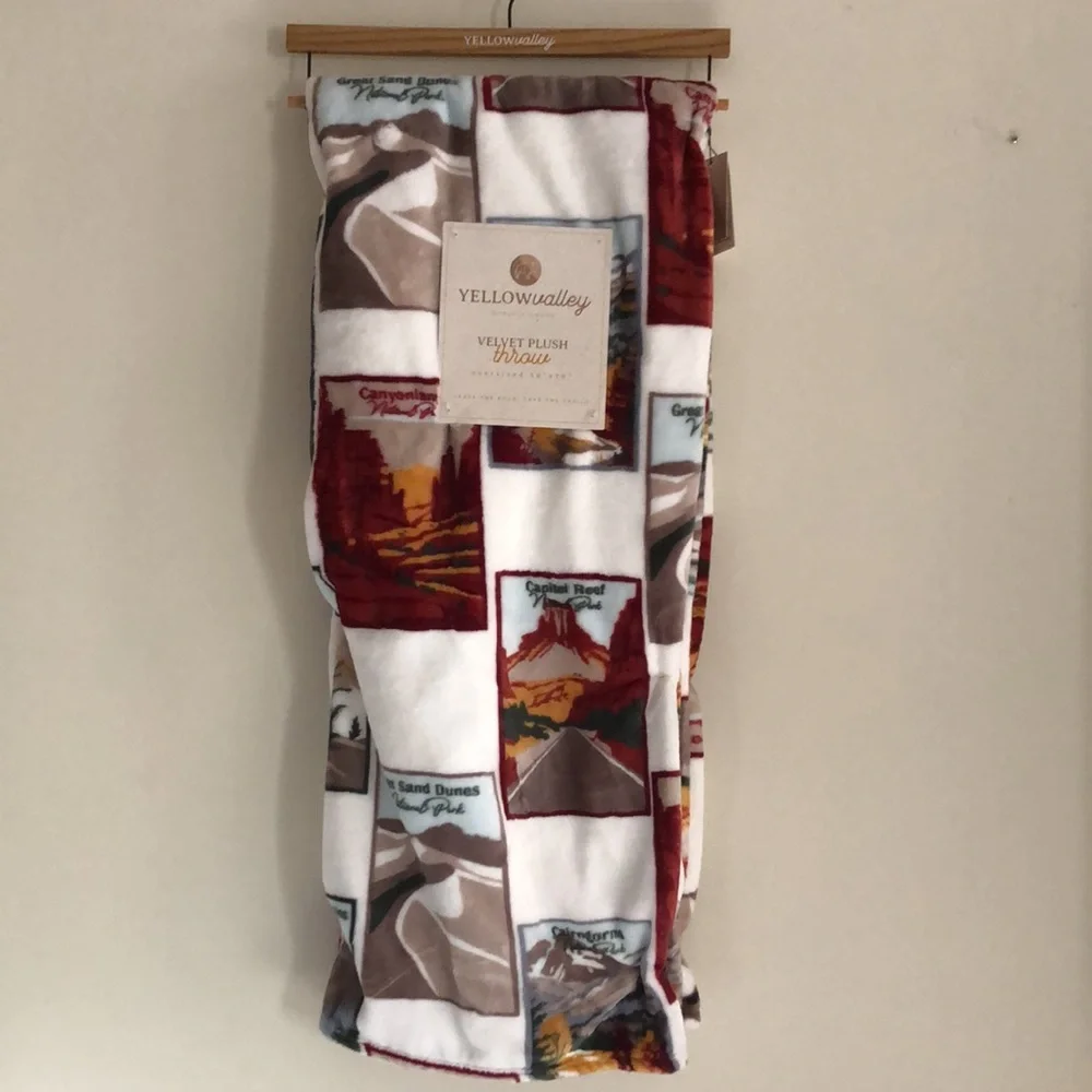 Yellowalley NATIONAL PARKS Plush Throw Blanket